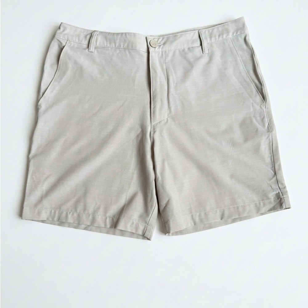 All In Motion Men's Golf Shorts Travel Size 36 Tan Beige 7" Inseam New With Tags